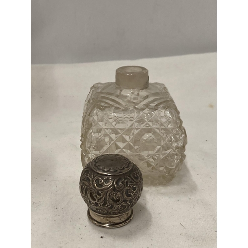 52 - THREE SILVER ITEMS TO INCLUDE A CUT GLASS VASE WITH SILVER RIM, A BIRMINGHAM HALLMARKED SILVER NAPKI... 