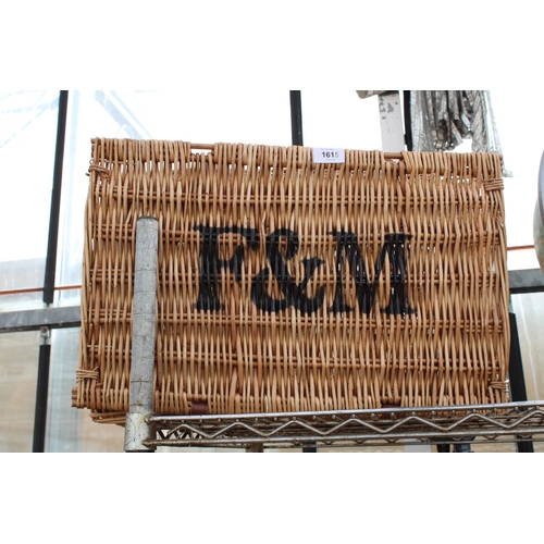 1615 - A WICKER FORTNAM AND MASON HAMPER BASKET