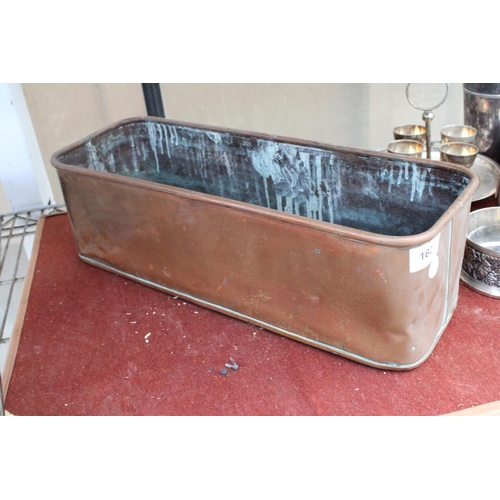 1621 - A VINTAGE COPPER TROUGH PLANTER