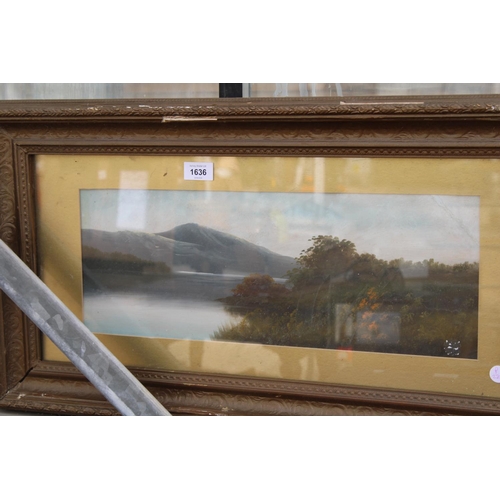 1636 - A PAIR OF VINTAGE FRAMED LAKE SCENES