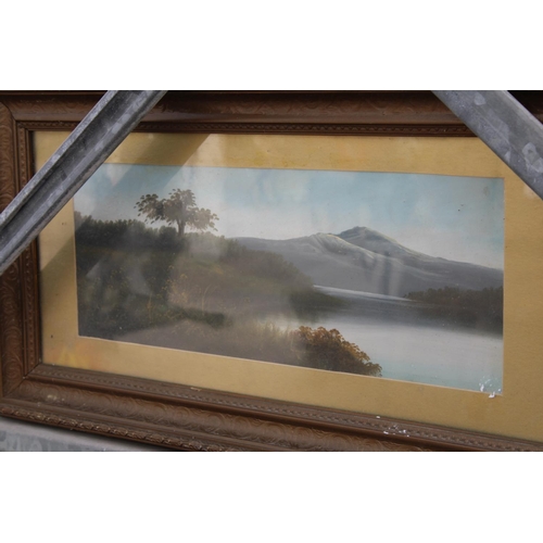 1636 - A PAIR OF VINTAGE FRAMED LAKE SCENES