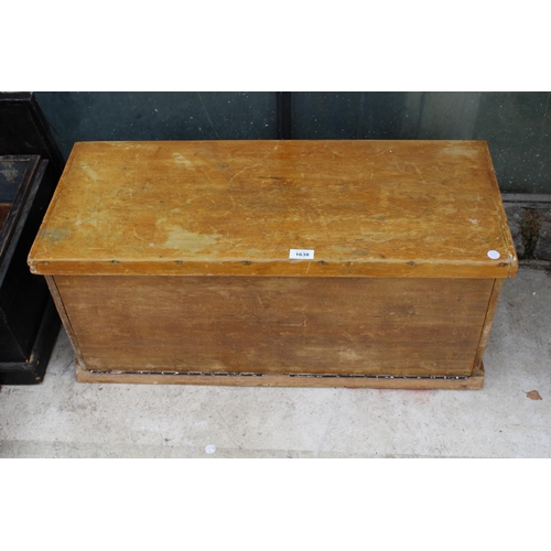 1638 - A VINTAGE PINE TOOL CHEST