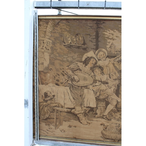 1659 - A VINTAGE FRAMED TAPESTRY