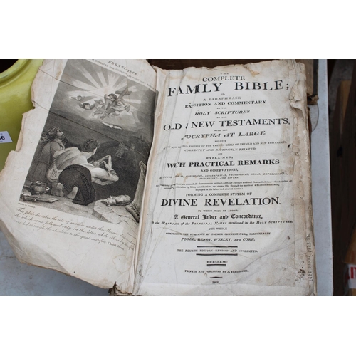 1795 - TWO LARGE VINTAGE FAMILY BIBLES