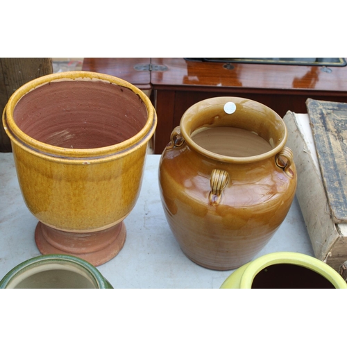 1796 - FOUR VARIOUS STONEWARE POTS