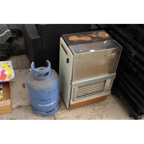 1805 - A SUPERSER GAS HEATER AND BOTTLE