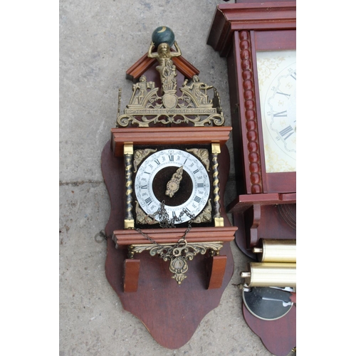 1815 - FOUR VARIOUS WALL CLOCKS