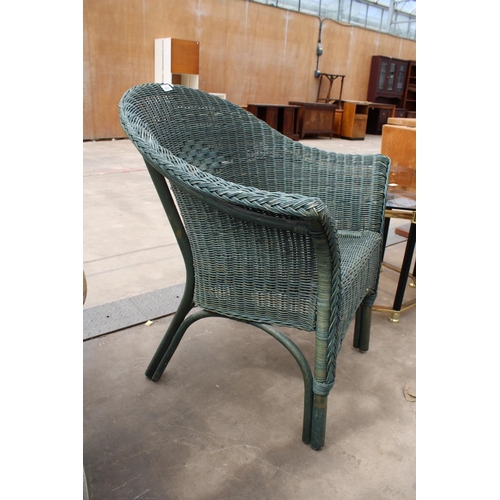 2856 - A MODERN WICKER CONSERVATORY CHAIR