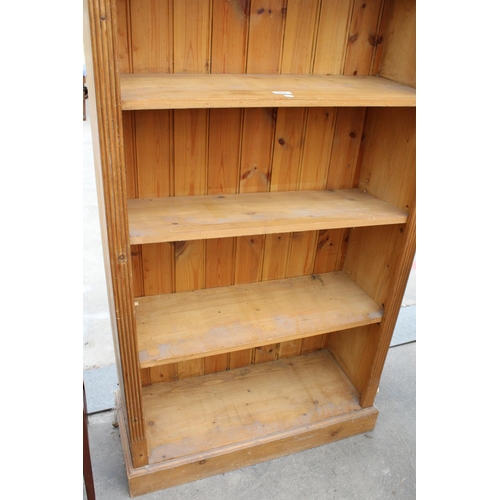 2871 - A MODERN PINE FIVE TIER OPEN BOOKCASE, 34.5