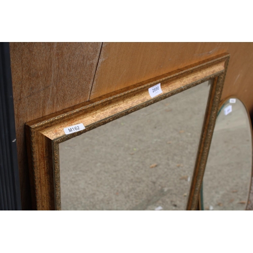 2890 - A MODERN BEVEL EDGE WALL MIRROR, 34