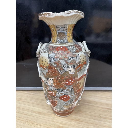 71 - A JAPANESE SATSUMA VASE APPROXIMATELY 14