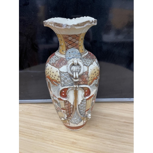 71 - A JAPANESE SATSUMA VASE APPROXIMATELY 14