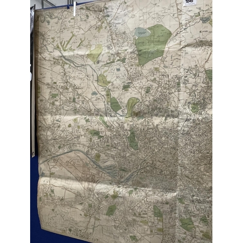 86 - A LARGE VINTAGE MAP OF MANCHESTER AND THE SURROUNDING AREA