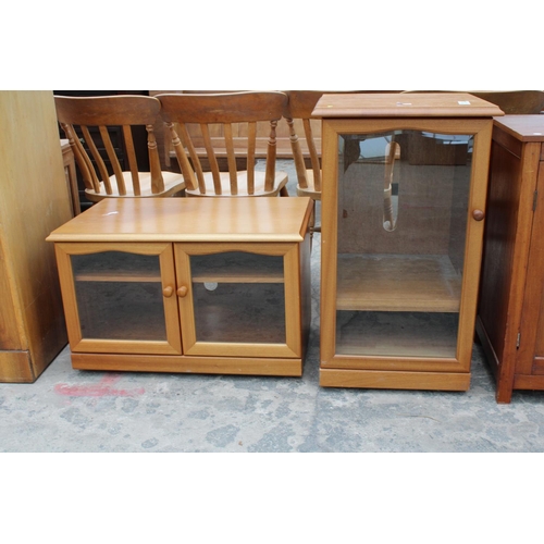 2914 - A RETRO TEAK SUTCLIFFE CABINET AND STAND