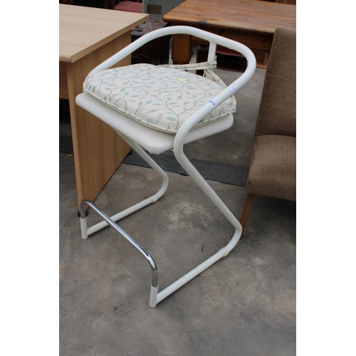 2917 - A UNIC DESIGN TUBULAR HIGH BACK STOOL