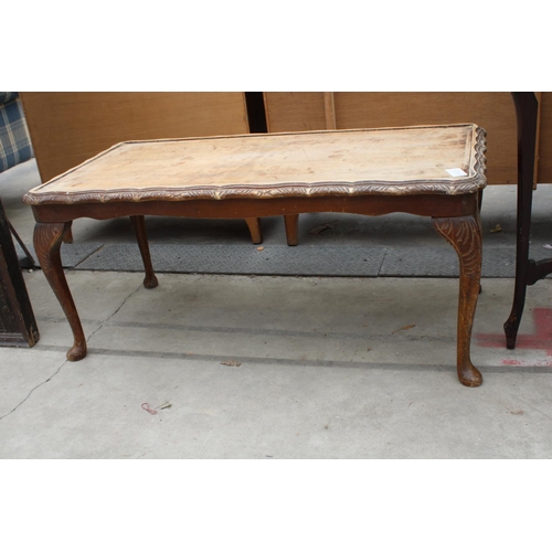 2931 - A LATE VICTORIAN TWO TIER CENTRE TABLE AND MODERN COFFEE TABLE