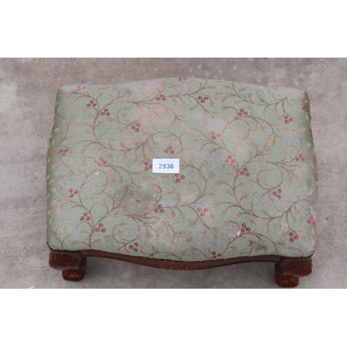 2936 - A SMALL MODERN CABRIOLE LEG STOOL