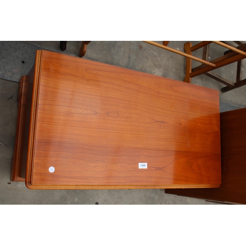 2946 - A YOUNGER FURNITURE LOW UNIT WITH DROP-DOWN FRONT, 34 INCHES WIDE