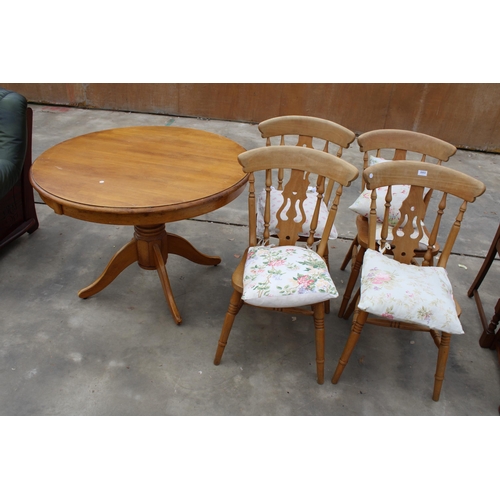 2953 - FOUR VICTORIAN STYLE KITCHEN CHAIRS PLUS A 41