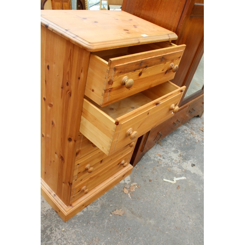 2925 - A MODERN PINE CHEST OF FIVE DRAWERS, 26