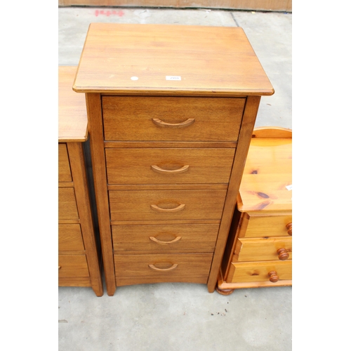 2959 - A MODERN OAK CHEST OF FIVE DRAWERS, 20