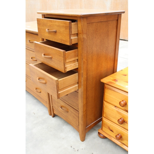 2959 - A MODERN OAK CHEST OF FIVE DRAWERS, 20