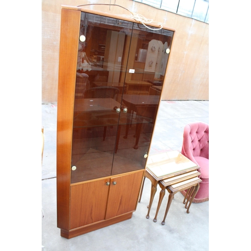 2964 - A TURNIIDGE OF LONDON, RETRO TEAK CORNER UNIT, HEIGHT 171CM