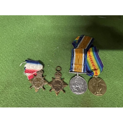 443 - A GROUP OF UK, WW1 MEDALS TO INCLUDE TWO 1914/1915 STAR MEDALS, ALL FINE CONDITION.