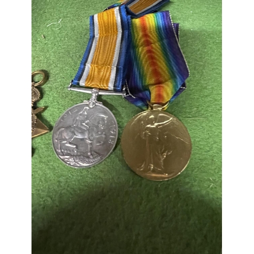 443 - A GROUP OF UK, WW1 MEDALS TO INCLUDE TWO 1914/1915 STAR MEDALS, ALL FINE CONDITION.