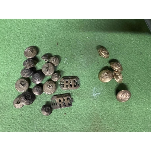 447 - UK ARMY BUTTONS, CONTENTS OF TWO BAGS