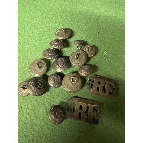 447 - UK ARMY BUTTONS, CONTENTS OF TWO BAGS