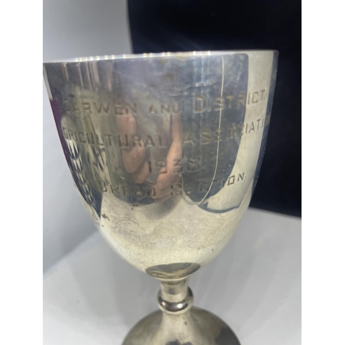 5 - A HALLMARKED BIRMINGHAM SILVER GOBLET GROSS WEIGHT 104.7 GRAMS