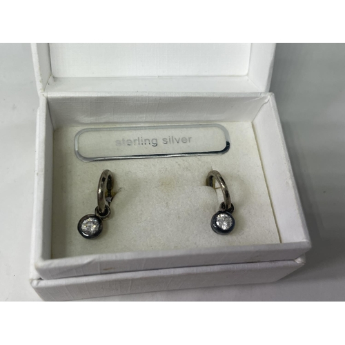 530 - FOUR PAIRS OF SILVER EARRINGS