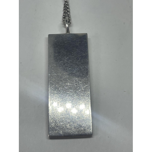 540 - A SILVER INGOT NECKLACE