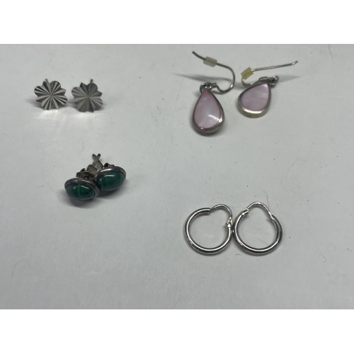 543 - EIGHT PAIRS OF SILVER EARRINGS