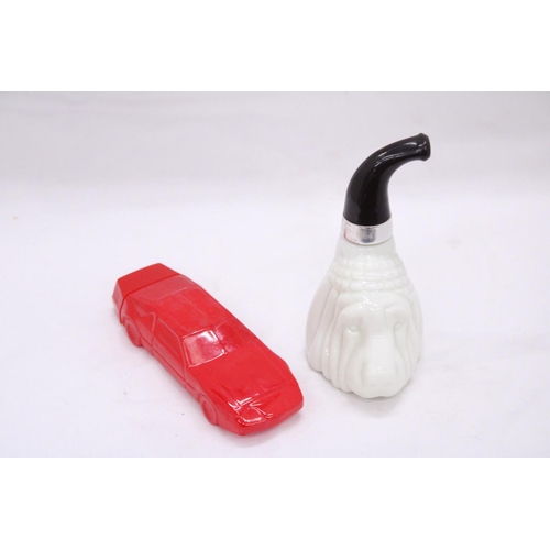 264 - TWO AVON ITEMS TO INCLUDE A BLOODHOUD PIPE AND SPORTS CAR (BOTH FULL)