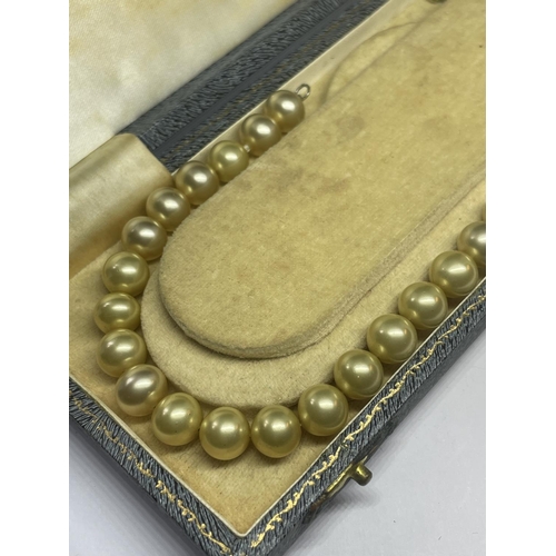 553 - A PEARL NECKLACE IN A PRESENTATION BOX