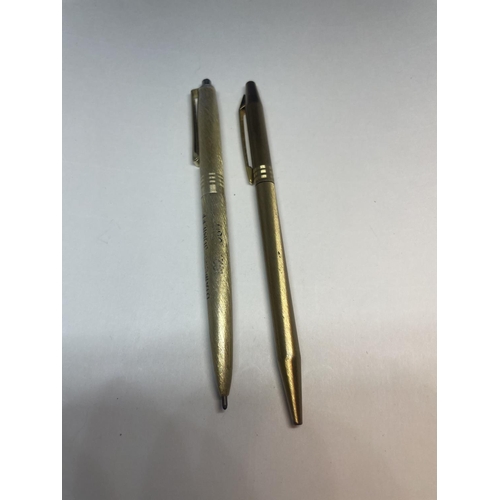 631 - TWO GOLD PLATED PENS