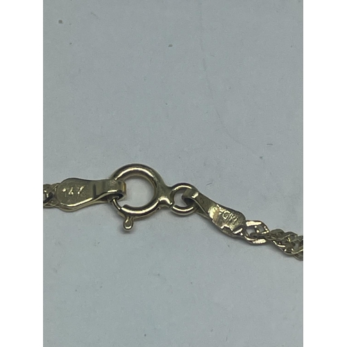 635 - A MARKED 14K BRACELET