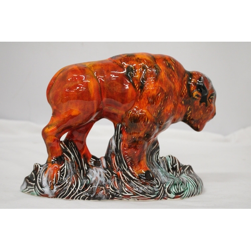 733 - AN ANITA HARRIS BISON (SIGNED IN GOLD)