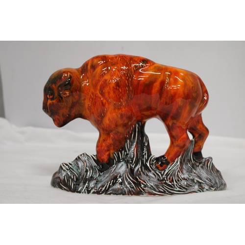 733 - AN ANITA HARRIS BISON (SIGNED IN GOLD)