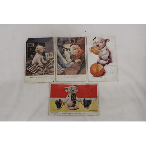 814 - FOUR BONZO THE DOG POSTCARDS