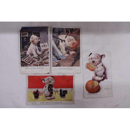 814 - FOUR BONZO THE DOG POSTCARDS