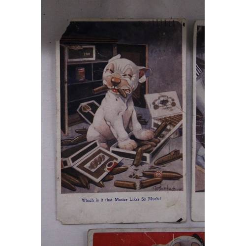 814 - FOUR BONZO THE DOG POSTCARDS