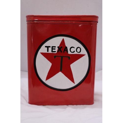 830 - A RED 'TEXACO' STORAGE TIN