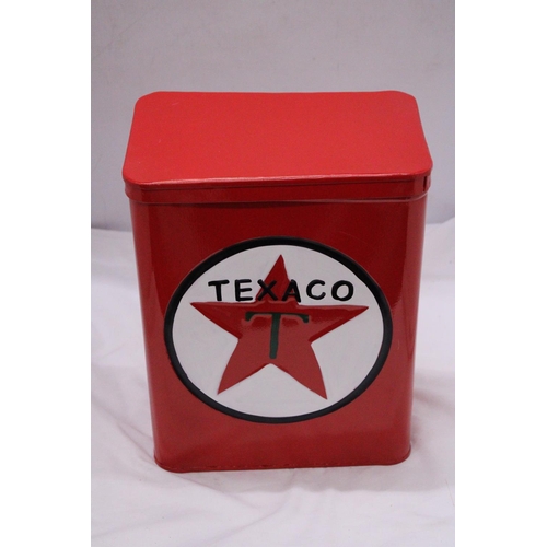 830 - A RED 'TEXACO' STORAGE TIN