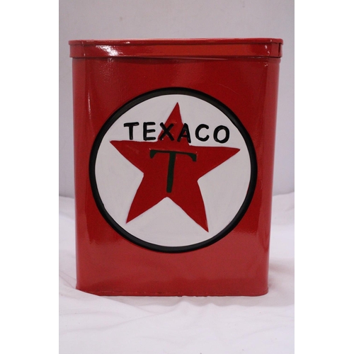 830 - A RED 'TEXACO' STORAGE TIN