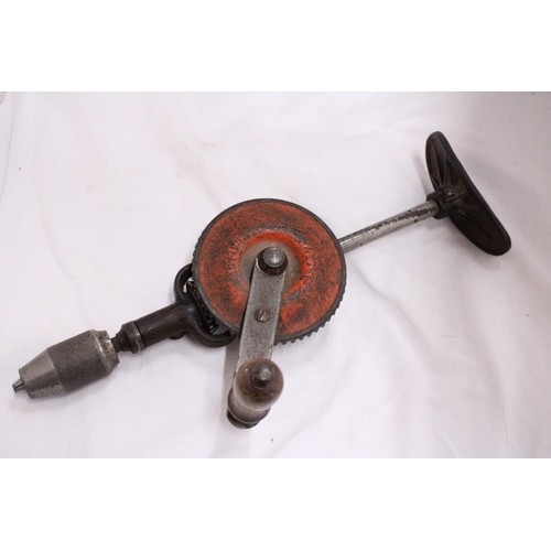 887 - A VINTAGE STANLEY HAND DRILL