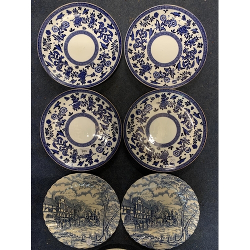 983 - A COLLECTION OF CABINET PLATES TO INCLUDE COAL POR, ETC