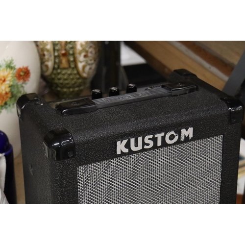 1026 - A KUSTOM KGA 10 LEAD GUITAR AMPLIFIER, WORKING AT TIME OF CATALOGUING, NO WARRANTY GIVEN